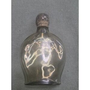 Vintage Molson 18 ccm Glass Perfume Bottle with Metal Cap Small Collectible